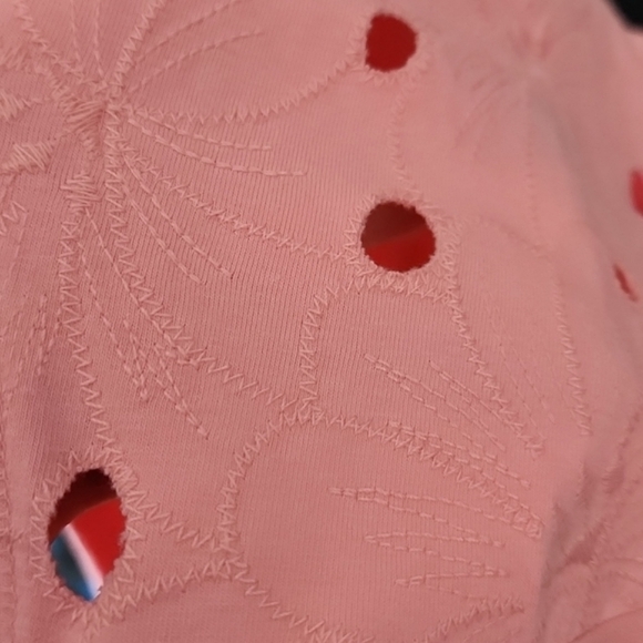 NWOT LOFT Pink Eyelet Sweatshirt - Picture 11 of 13